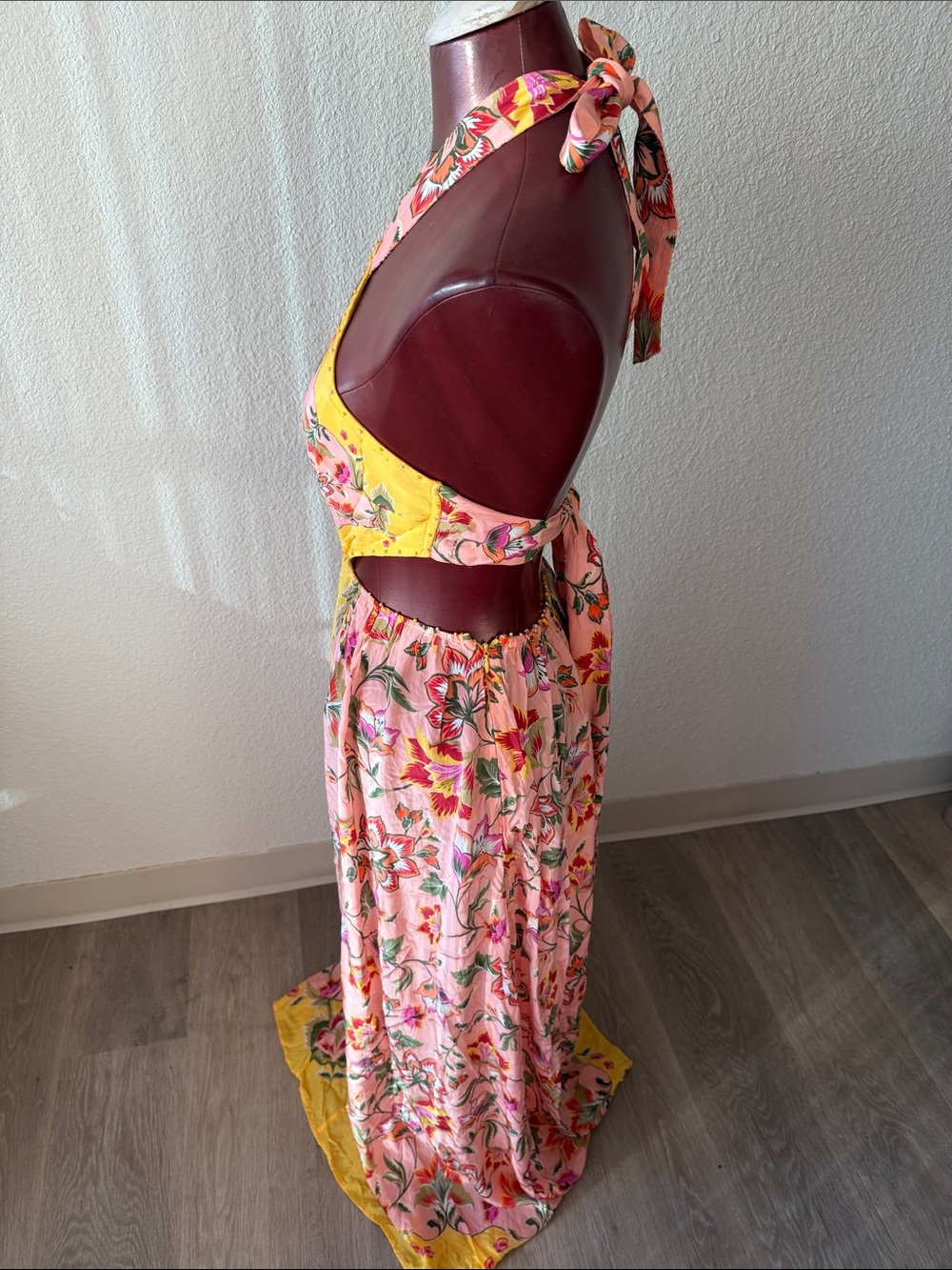 Farm Rio Beauty Scarf Maxi Halter Dress size XS - Picture 8 of 11